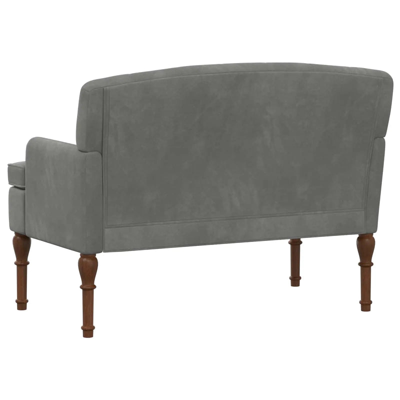 Loveseat with button tufted Dark Grey 111 x 65 x 79 cm Velvet