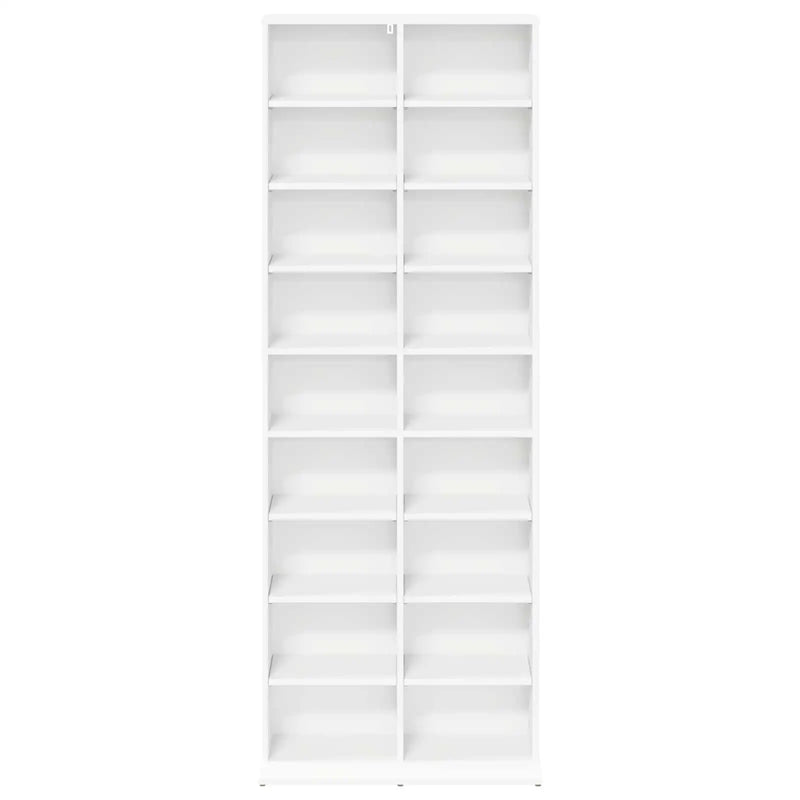 CD Cabinet White 65 x 23.5 x 175 cm Engineered Wood