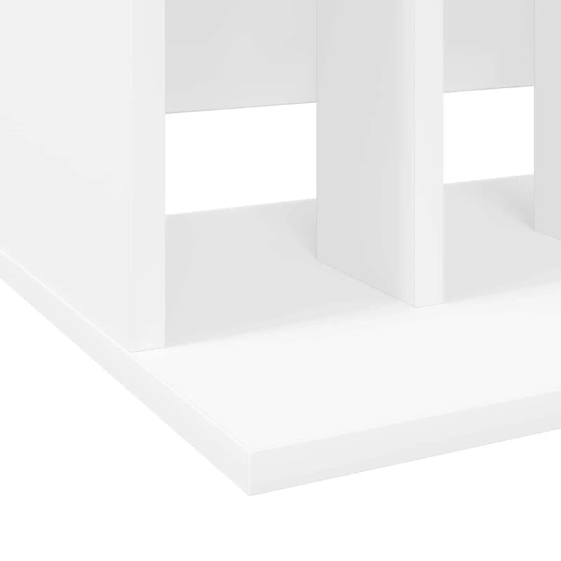 Vinyl Record Storage White 42 x 33 x 36 cm Engineered Wood