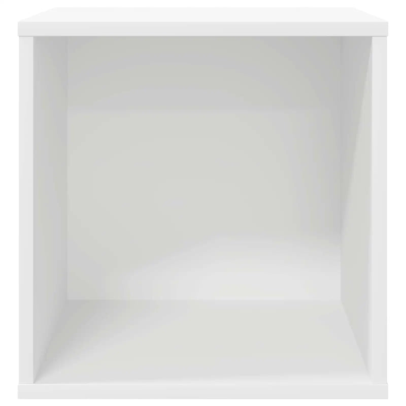 Vinyl Album Box White 37 x 36.5 x 38 cm Engineered Wood