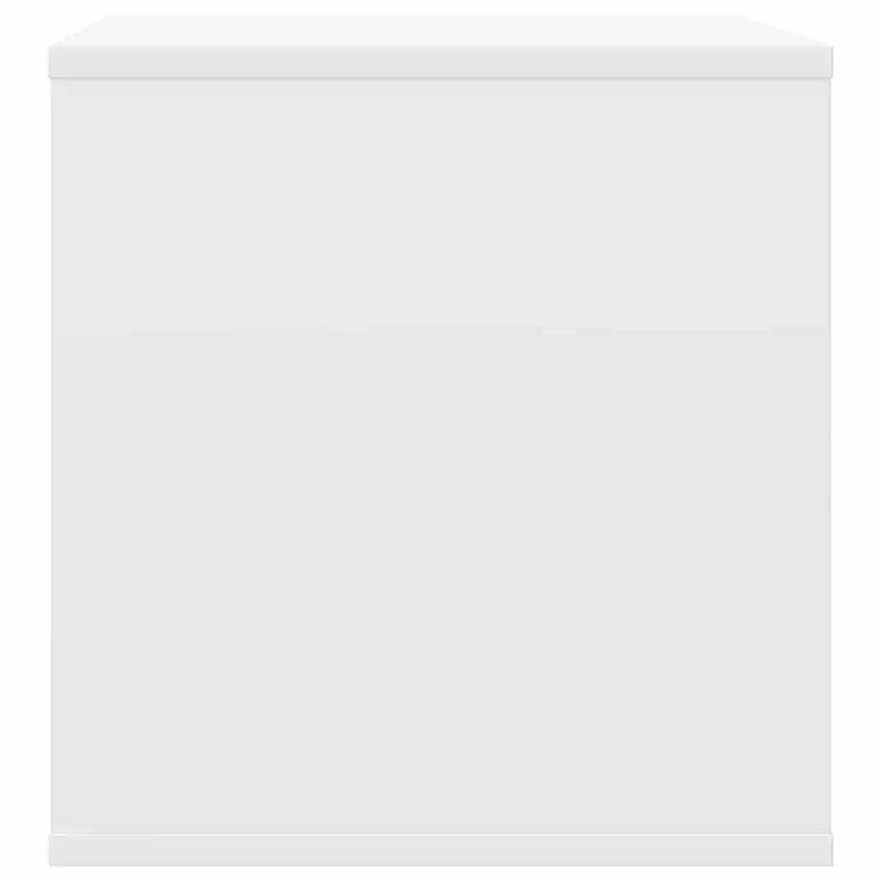 Vinyl Album Box White 37 x 36.5 x 38 cm Engineered Wood