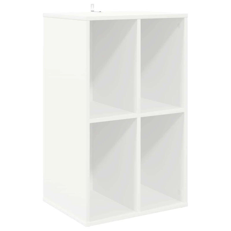 Record Cabinet White 44.5 x 36.5 x 74.5 cm Engineered Wood