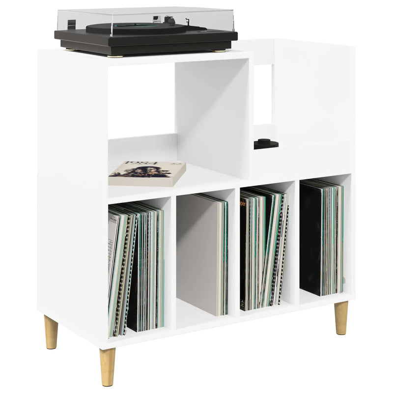 Record Player Stand White 82 x 39.5 x 82.5 cm Engineered Wood