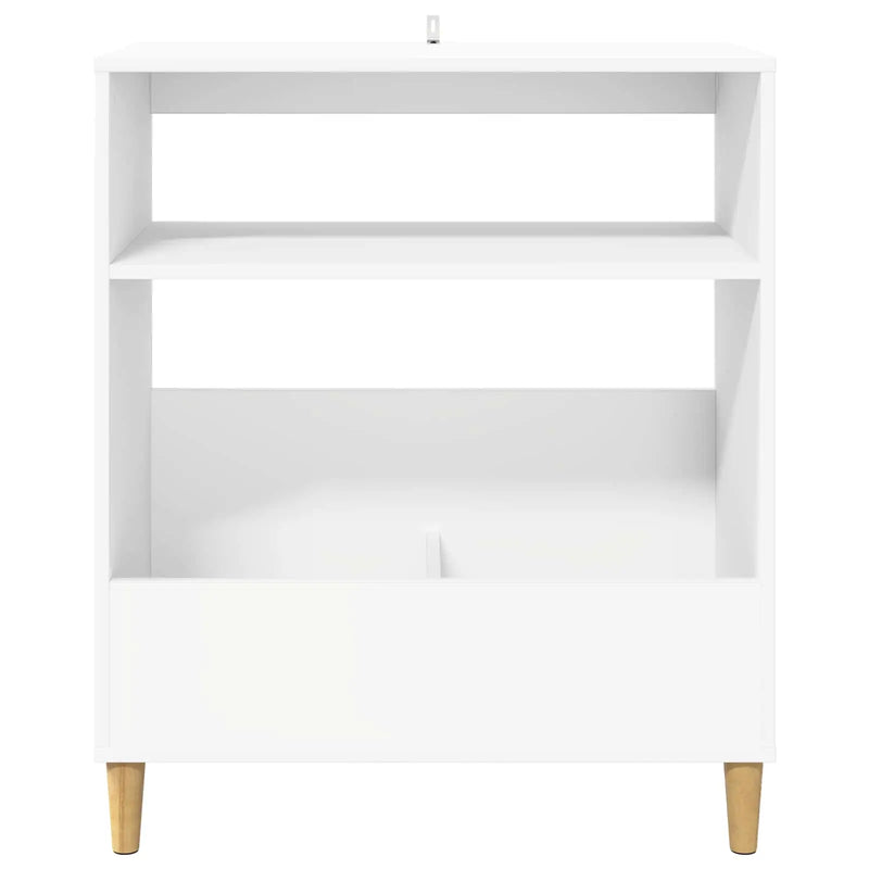 Record Player Stand White 71 x 39.5 x 83 cm Engineered Wood