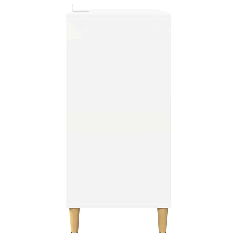 Record Player Stand White 71 x 39.5 x 83 cm Engineered Wood