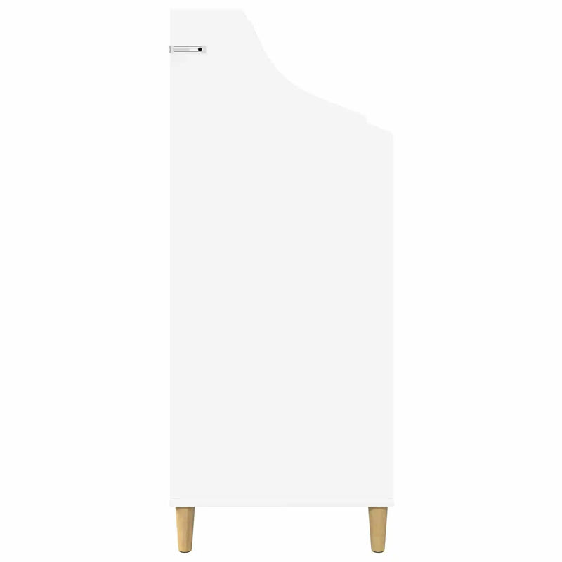 Media Shelves White 70.5 x 46 x 112 cm Engineered Wood