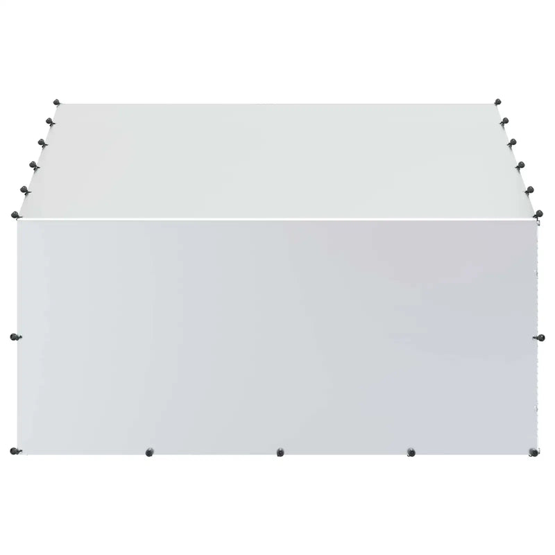 Chicken Coop with Roof Silver 200 x 200 x 150 cm