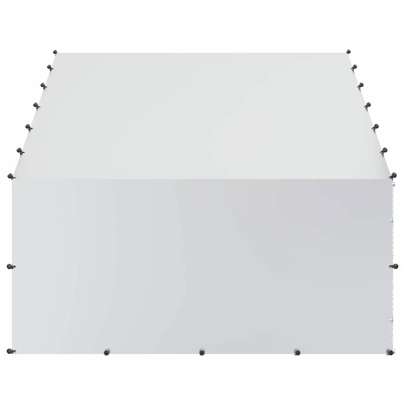 Chicken Coop with Roof Silver 300 x 200 x 190 cm