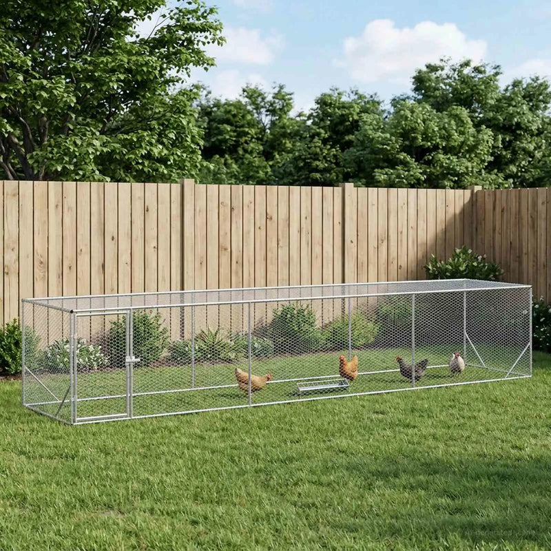 Chicken Yard Silver 500 x 100 x 100 cm Galvanised Steel
