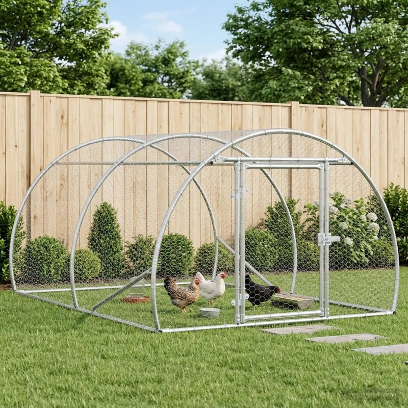 Chicken Coop Silver 200 x 150 x 100 cm Galvanised Steel