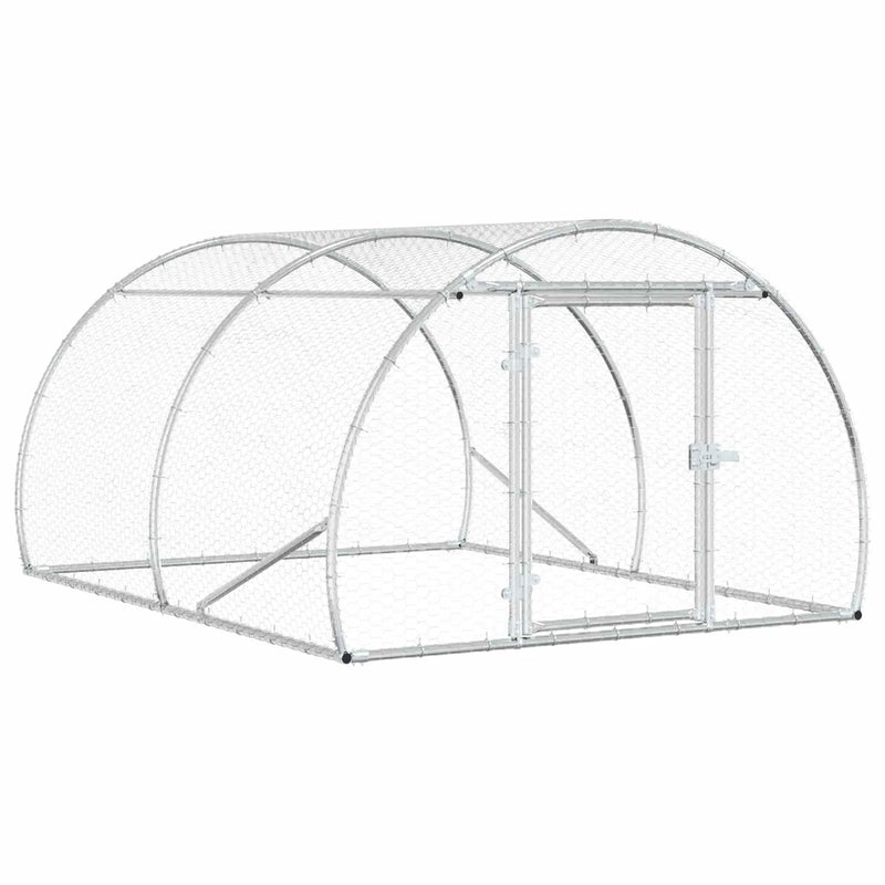 Chicken Coop Silver 200 x 150 x 100 cm Galvanised Steel