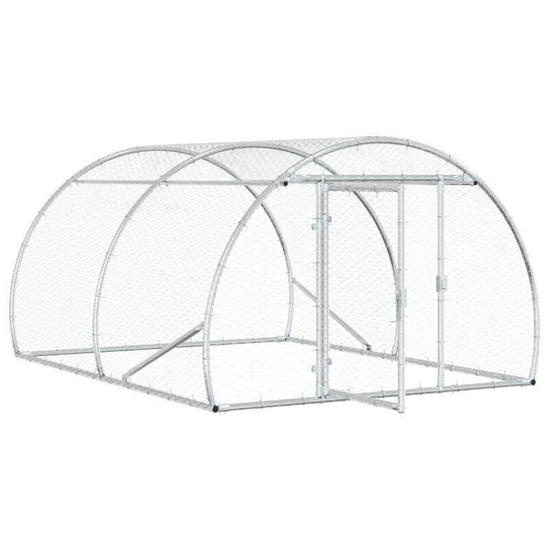 Chicken Coop Silver 200 x 150 x 100 cm Galvanised Steel