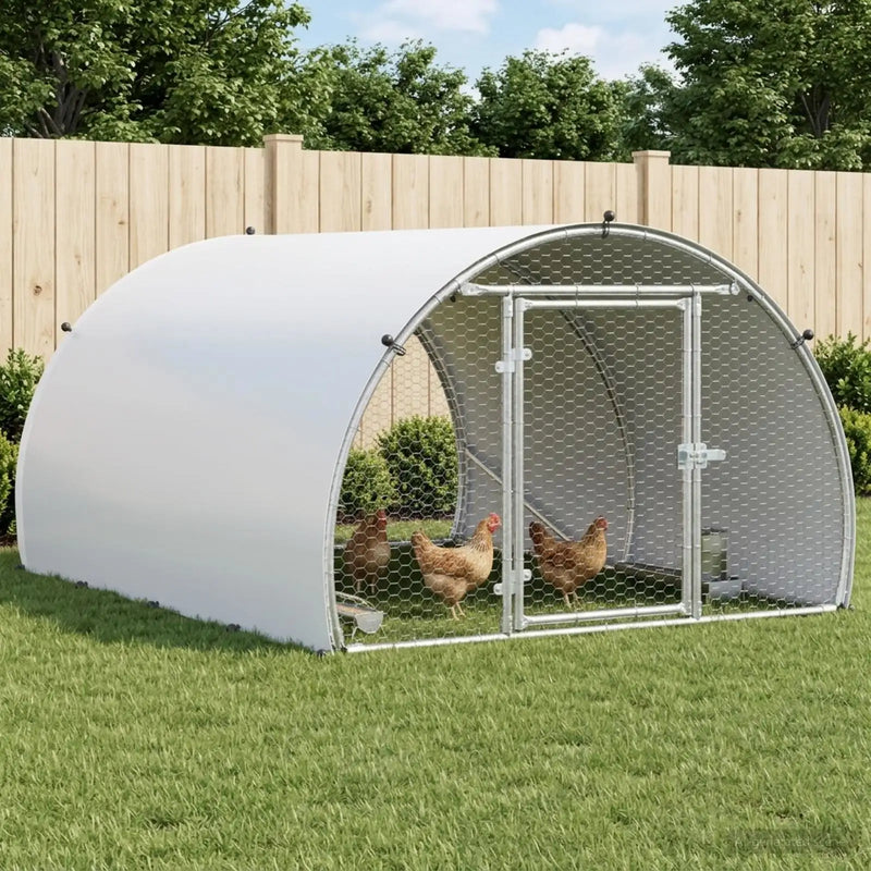 Chicken Coop Silver 200 x 150 x 100 cm Galvanised Steel