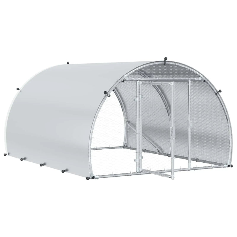 Chicken Coop Silver 200 x 150 x 100 cm Galvanised Steel