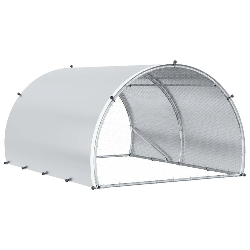 Chicken Coop Silver 200 x 150 x 100 cm Galvanised Steel