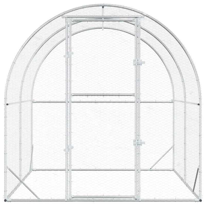 Chicken Coop Silver 200 x 200 x 200 cm Galvanised Steel