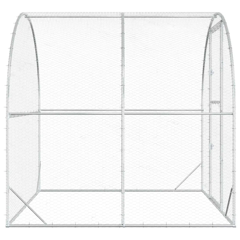 Chicken Coop Silver 200 x 200 x 200 cm Galvanised Steel