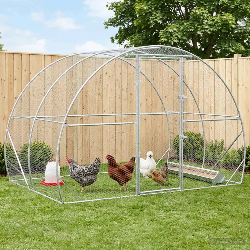 Chicken Coop Silver 200 x 300 x 200 cm Galvanised Steel