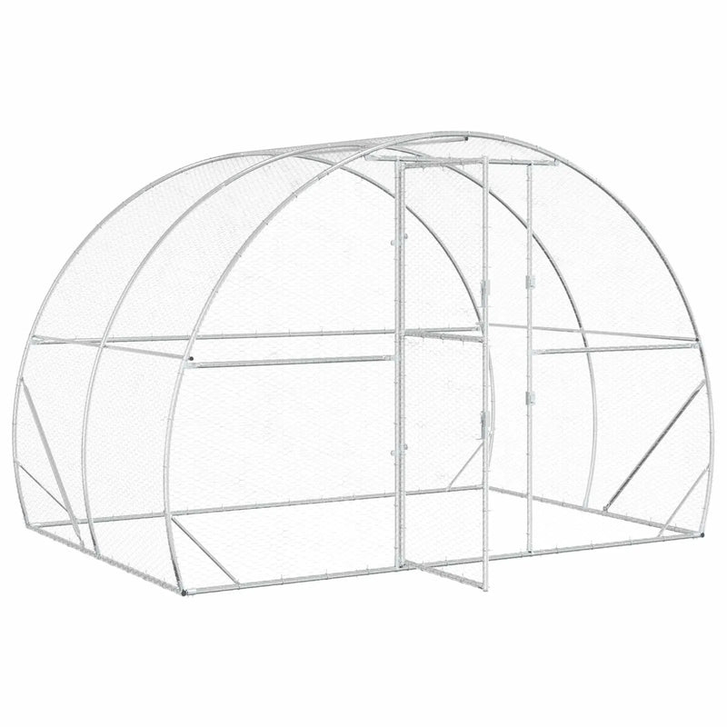 Chicken Coop Silver 200 x 300 x 200 cm Galvanised Steel
