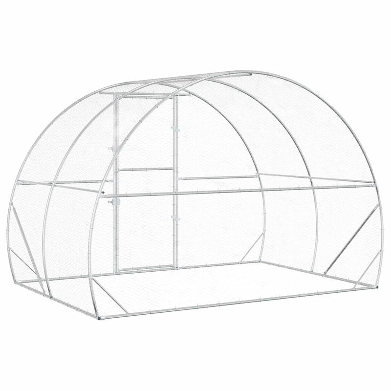Chicken Coop Silver 200 x 300 x 200 cm Galvanised Steel