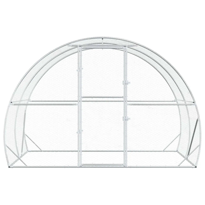 Chicken Coop Silver 200 x 300 x 200 cm Galvanised Steel