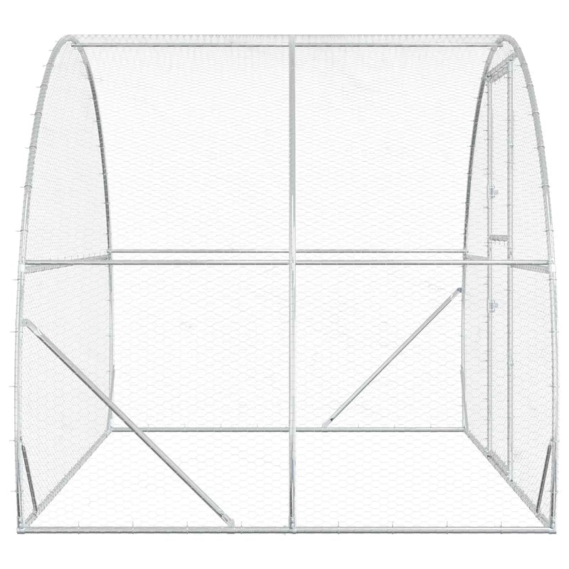 Chicken Coop Silver 200 x 300 x 200 cm Galvanised Steel