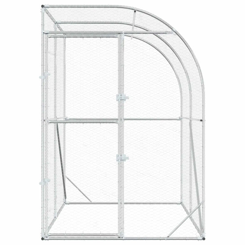 Chicken Coop Silver 200 x 200 x 215 cm Galvanised Steel