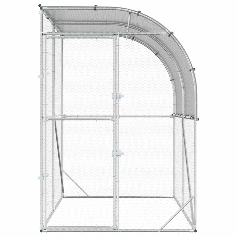 Chicken Coop Silver 200 x 200 x 215 cm Galvanised Steel