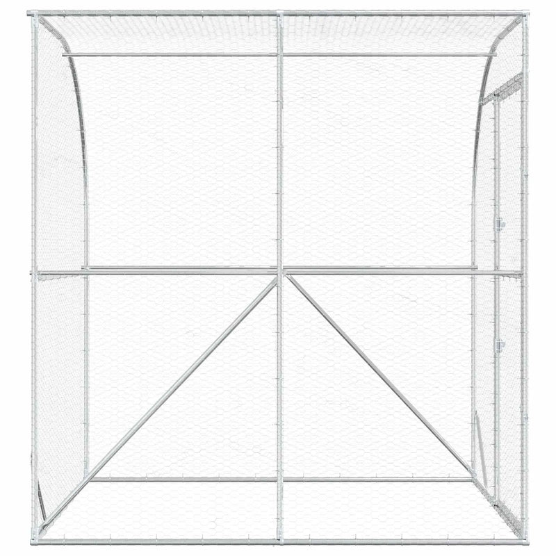 Chicken Coop Silver 200 x 200 x 215 cm Galvanised Steel
