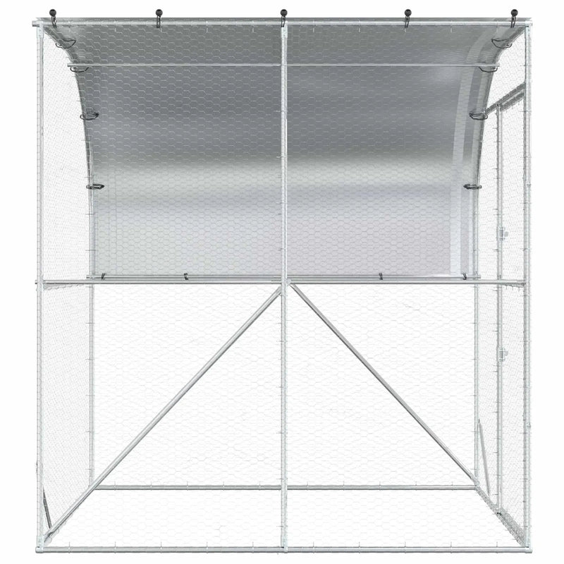 Chicken Coop Silver 200 x 200 x 215 cm Galvanised Steel