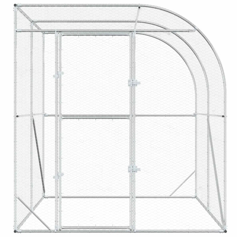 Chicken Coop Silver 200 x 200 x 215 cm Galvanised Steel