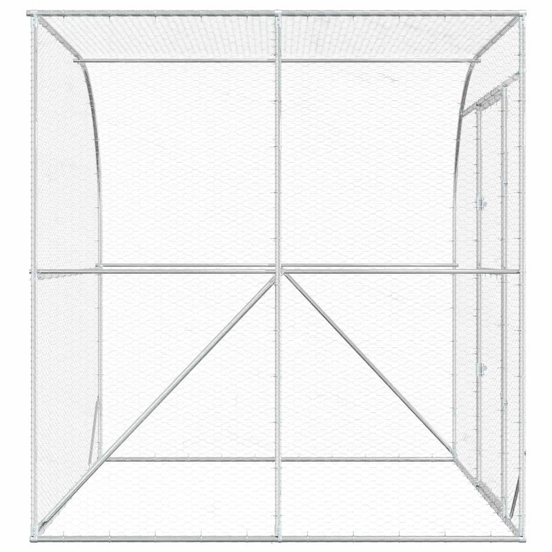Chicken Coop Silver 200 x 200 x 215 cm Galvanised Steel