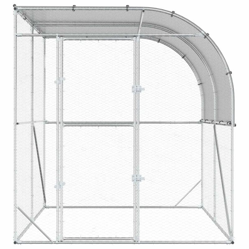 Chicken Coop Silver 200 x 200 x 215 cm Galvanised Steel