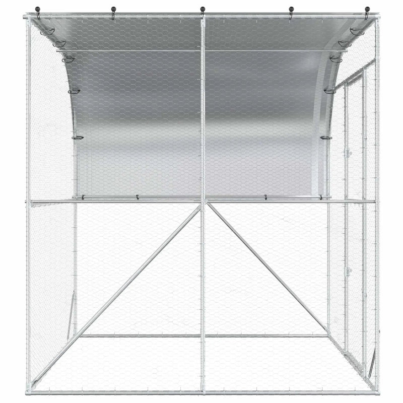 Chicken Coop Silver 200 x 200 x 215 cm Galvanised Steel
