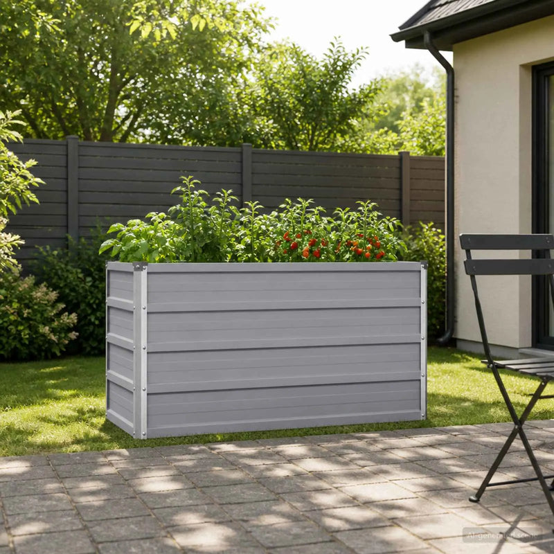 Raised Garden Bed Grey 100 x 40 x 55 cm cold-rolled steel