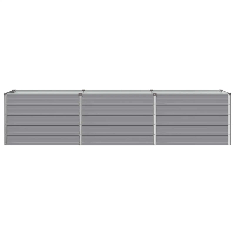 Raised Garden Bed Grey 240 x 40 x 55 cm cold-rolled steel