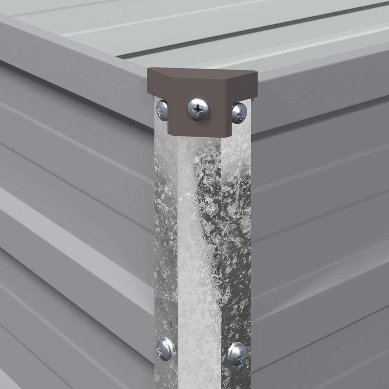 Raised Garden Bed Grey 320 x 40 x 55 cm cold-rolled steel