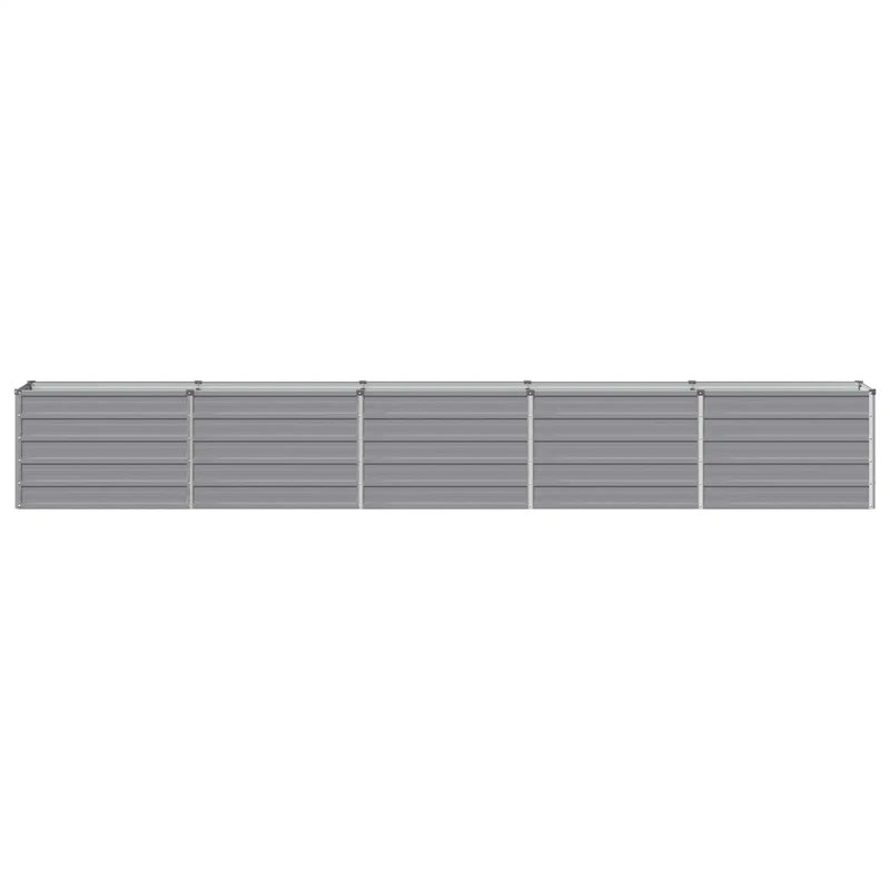 Raised Garden Bed Grey 400 x 40 x 55 cm cold-rolled steel