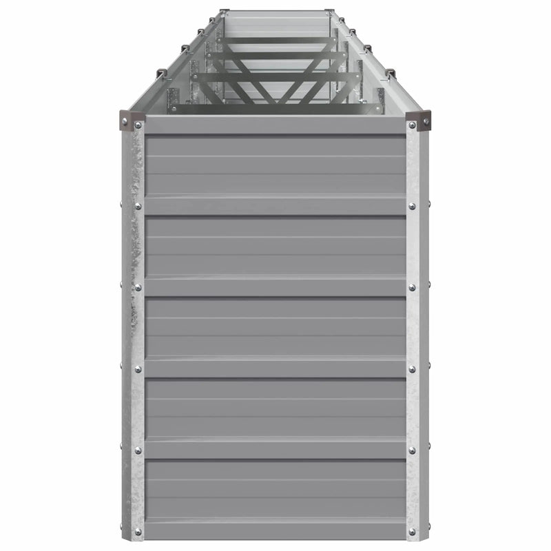 Raised Garden Bed Grey 400 x 40 x 55 cm cold-rolled steel