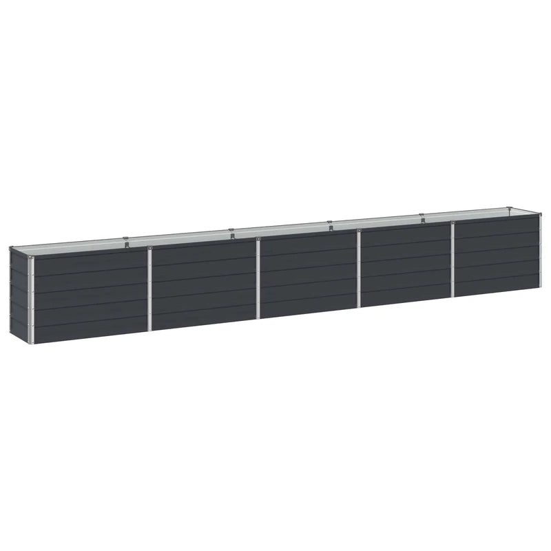 Raised Garden Bed Anthracite 400 x 40 x 55 cm cold-rolled steel