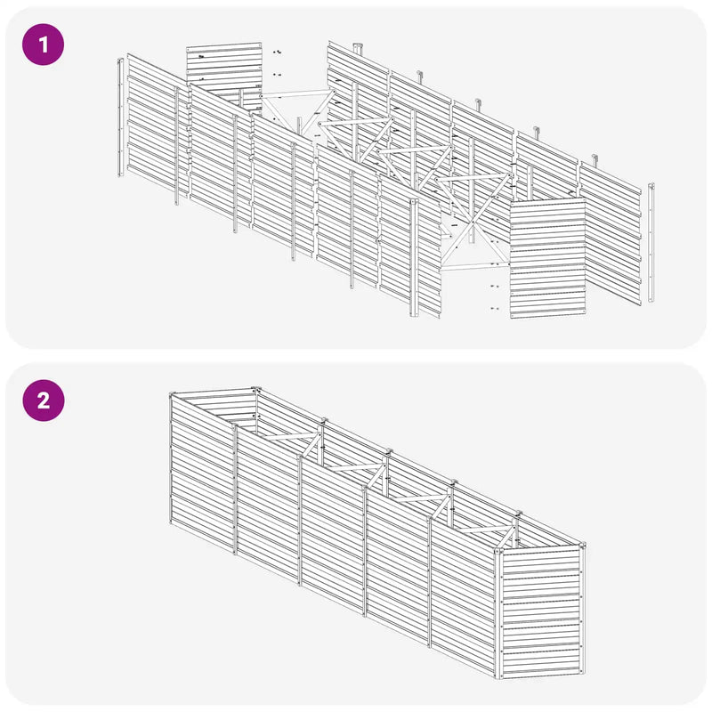 Raised Garden Bed Rusty 400 x 40 x 55 cm corton