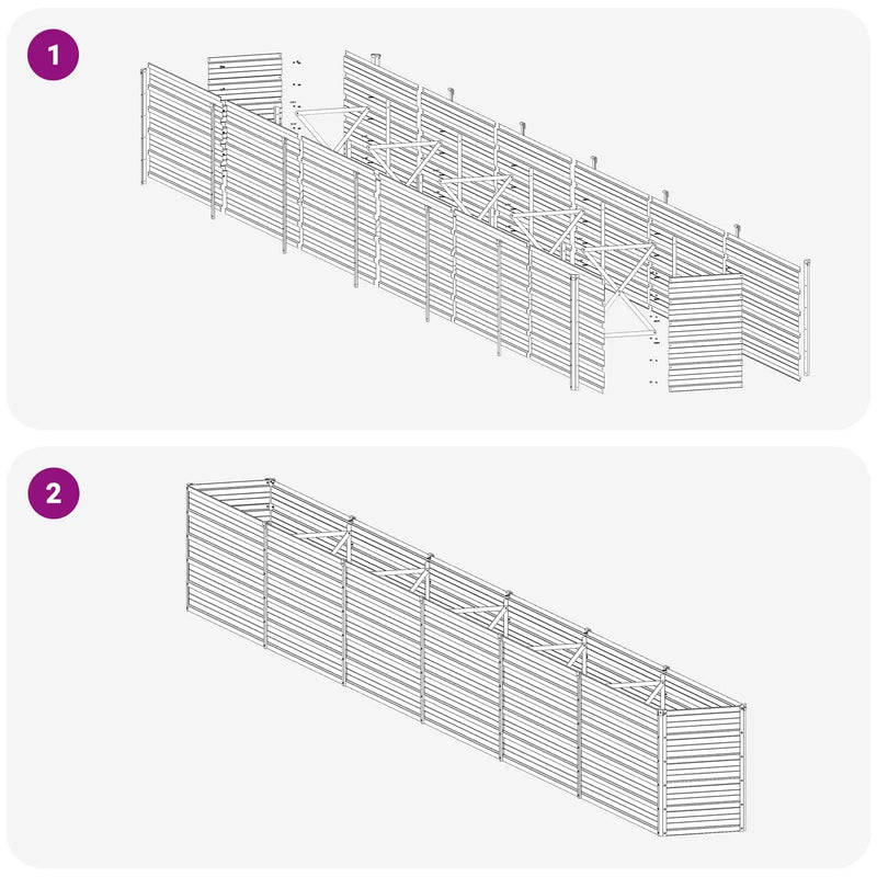Raised Garden Bed Anthracite 600 x 40 x 55 cm cold-rolled steel
