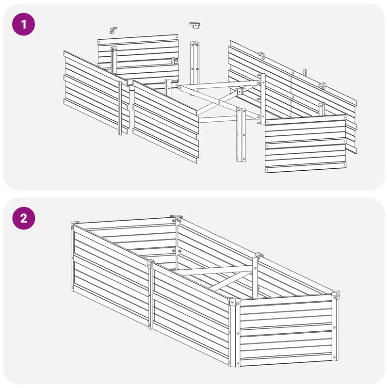 Raised Garden Bed Anthracite 160 x 40 x 24 cm cold-rolled steel