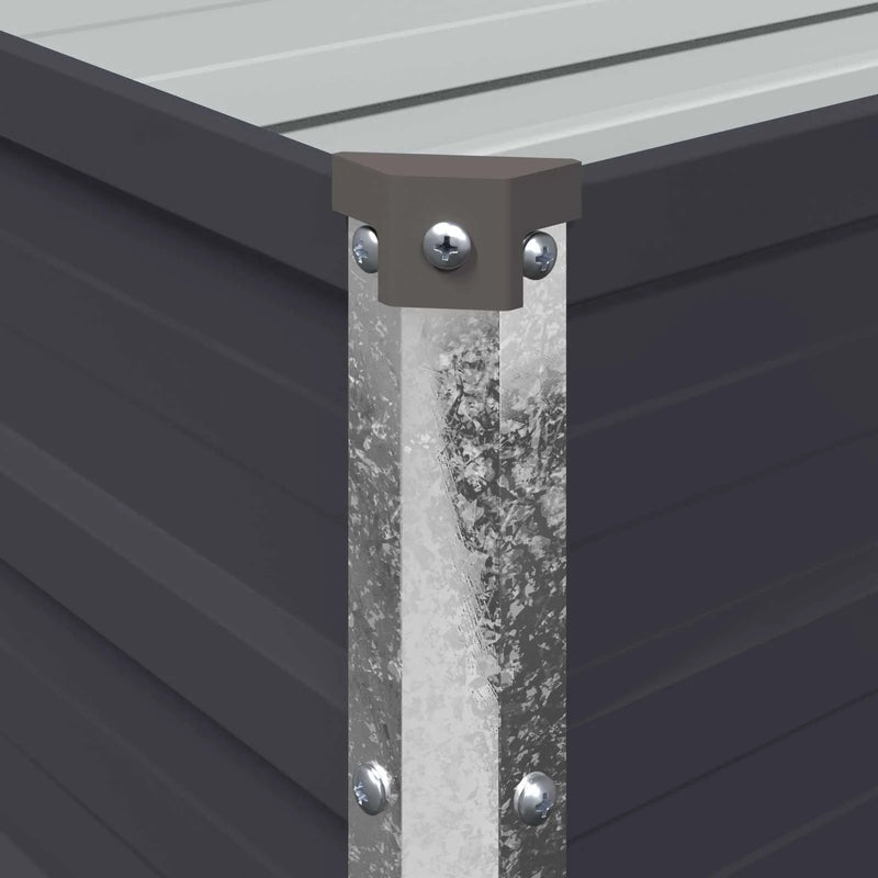 Raised Garden Bed Anthracite 100 x 80 x 55 cm cold-rolled steel