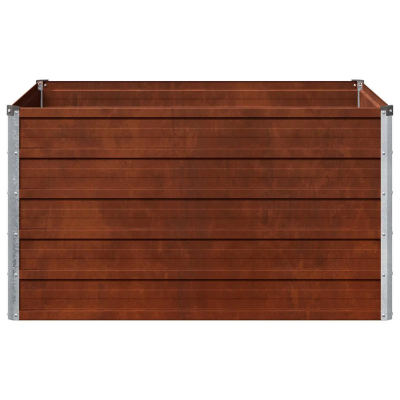Raised Garden Bed Rusty 100 x 80 x 55 cm corton