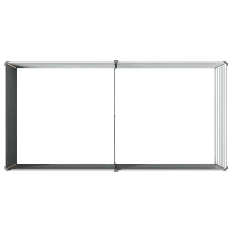 Raised Garden Bed Grey 160 x 80 x 55 cm cold-rolled steel