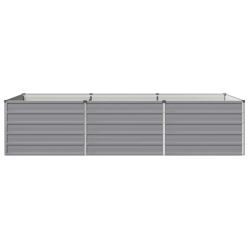Raised Garden Bed Grey 240 x 80 x 55 cm cold-rolled steel