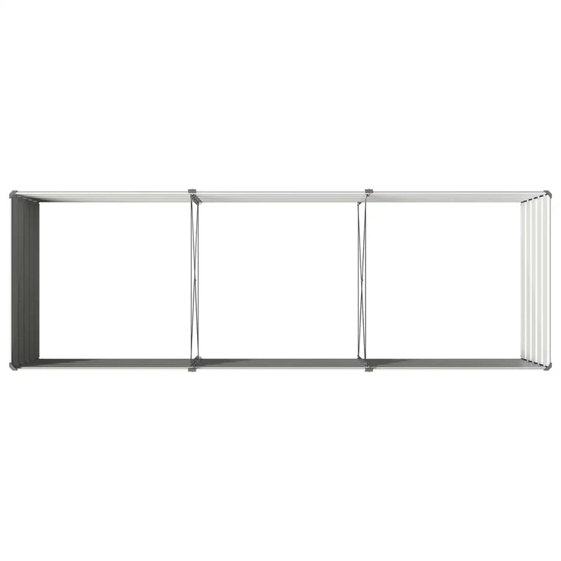 Raised Garden Bed Grey 240 x 80 x 55 cm cold-rolled steel