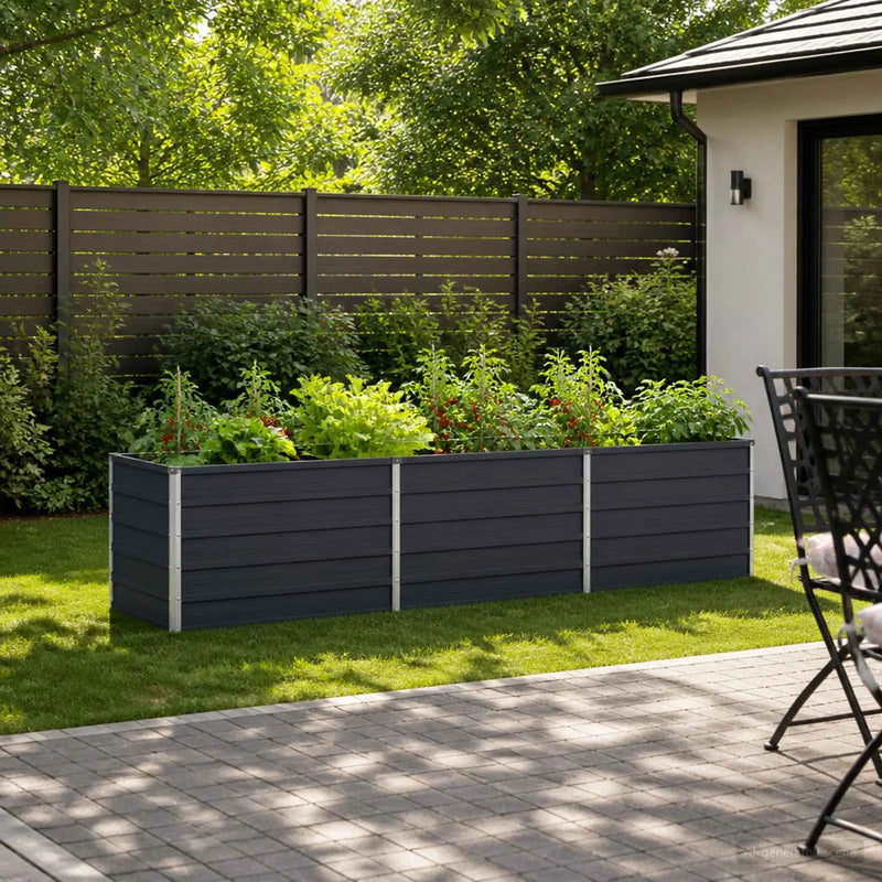 Raised Garden Bed Anthracite 240 x 80 x 55 cm cold-rolled steel