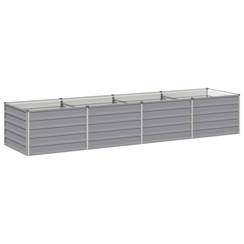 Raised Garden Bed Grey 320 x 80 x 55 cm cold-rolled steel